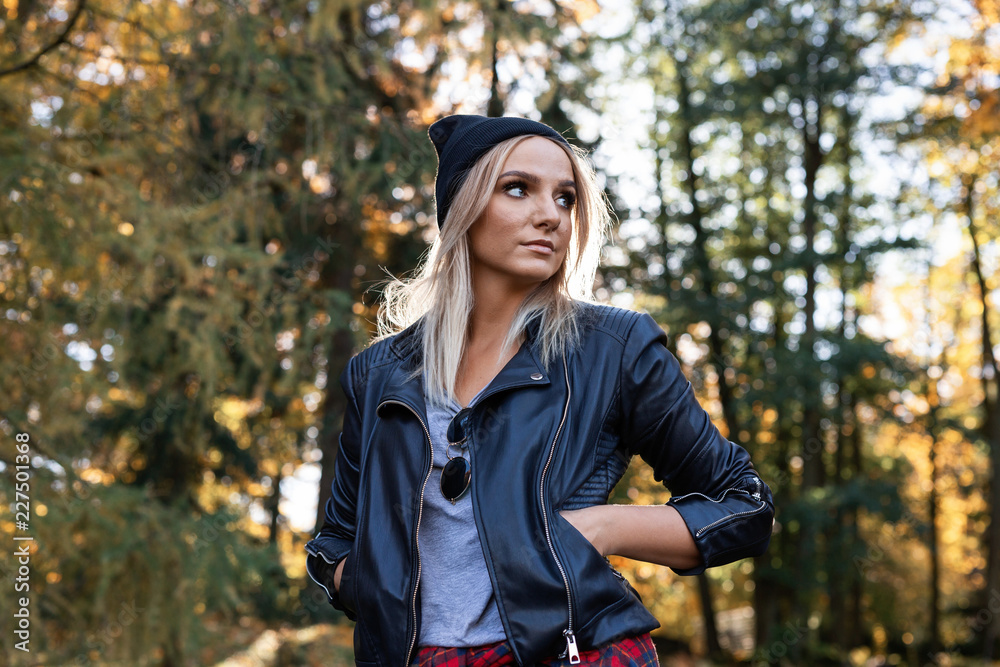 young woman enjoying autumn outdoors young woman enjoying autumn outdoors