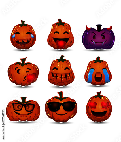 Halloween Pumpkins Emojis photo