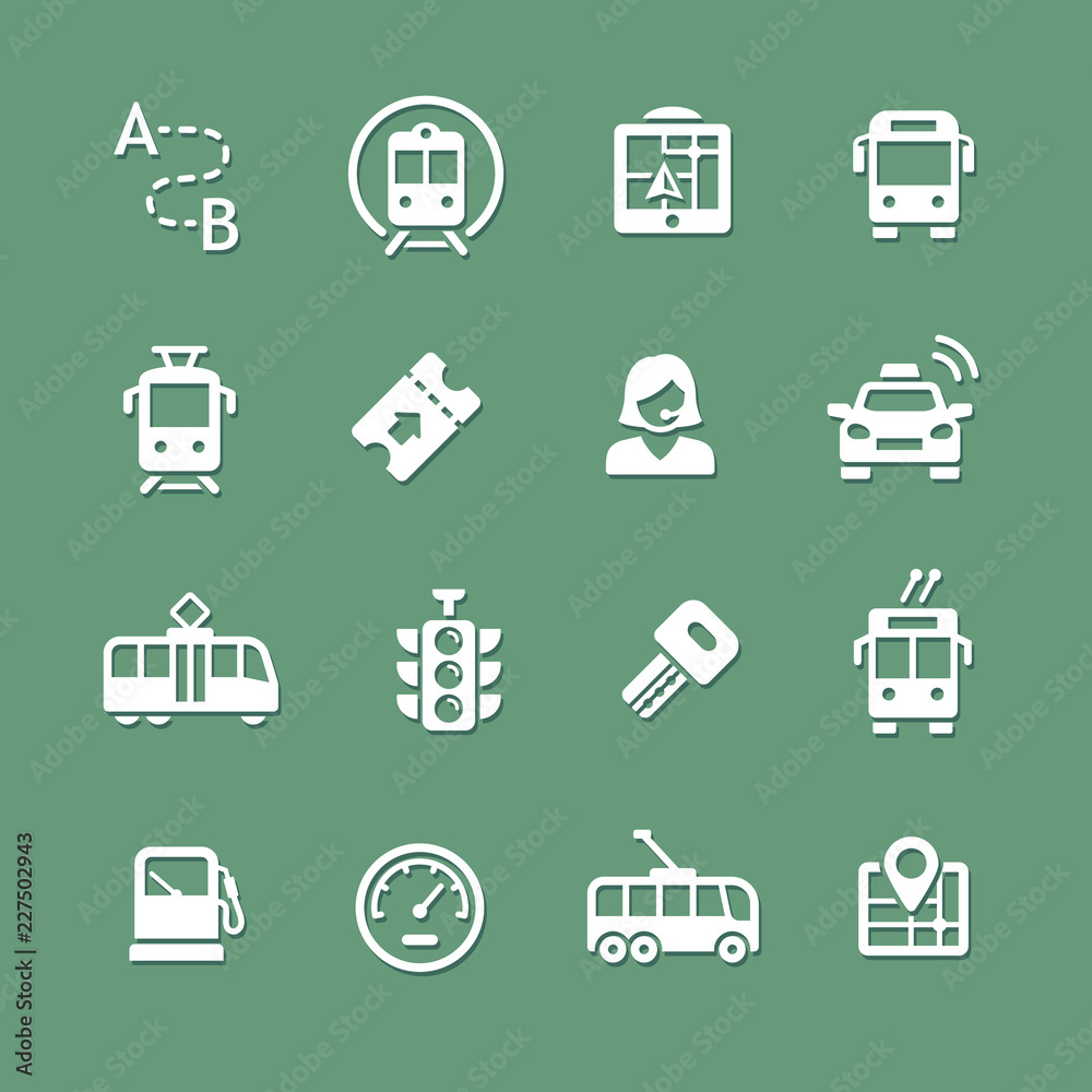 Public transport icon set