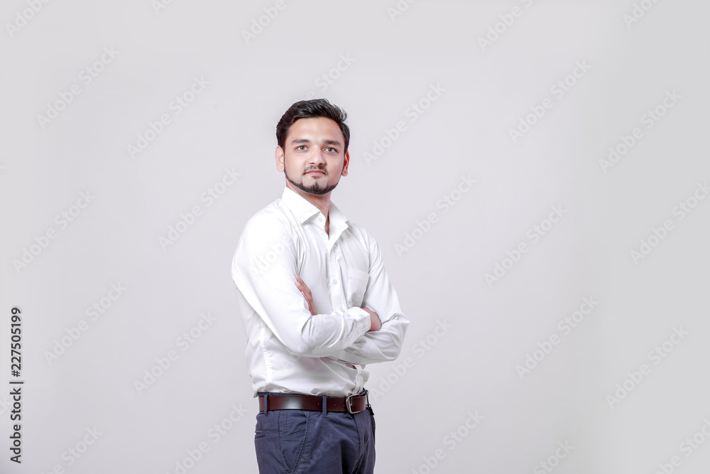 young indian man Standing isolated over white background young indian man Standing isolated over white background