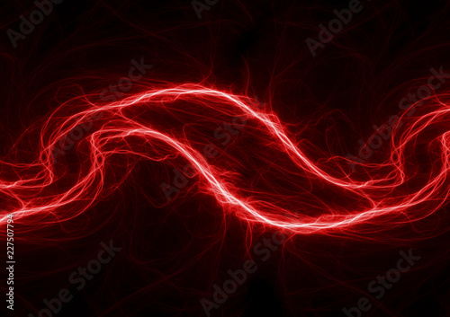 Hot plasma electrical lightning  energy wave