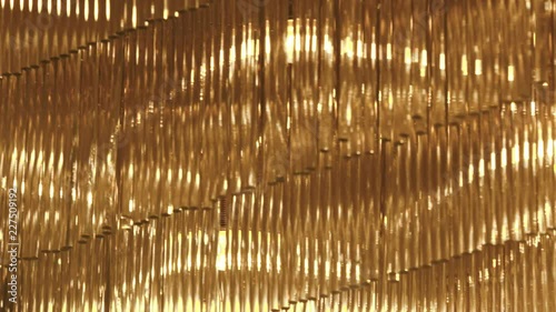 Gold crystal glass  chandelier close up