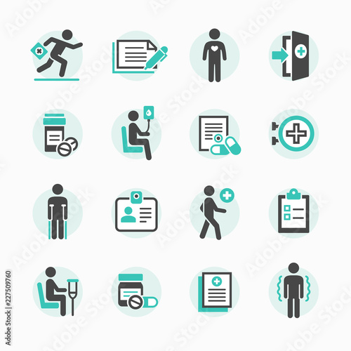 Set of medical symbols