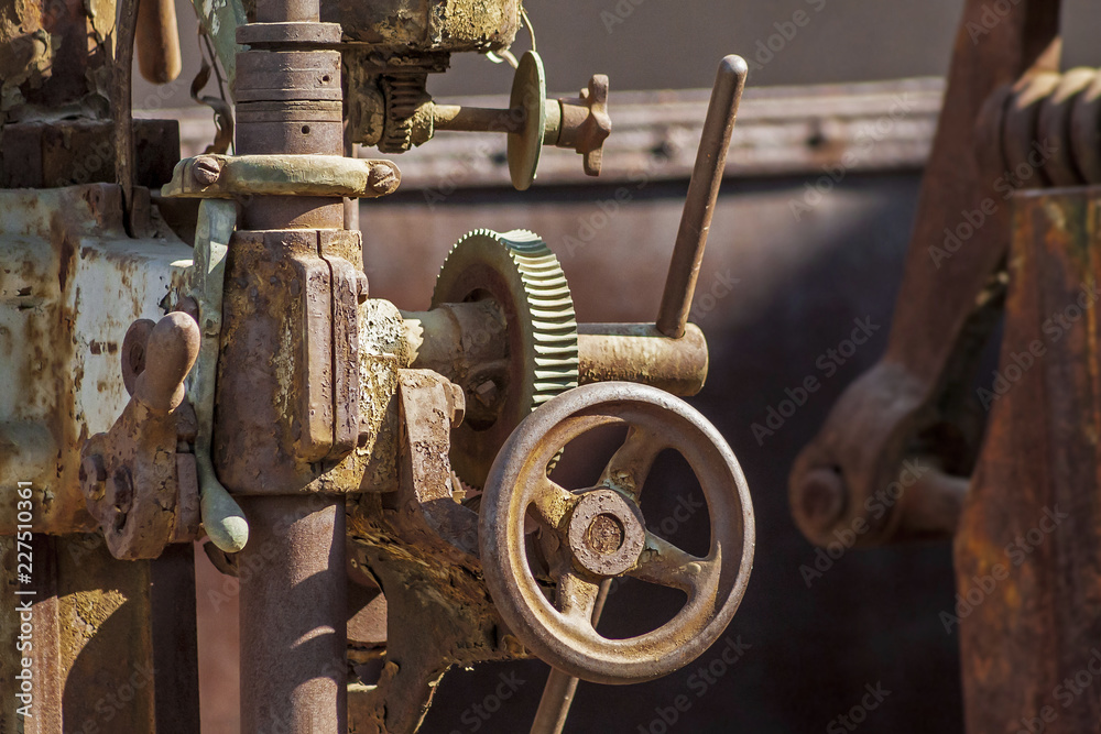 detail of an old steam valve detail of an old steam valve