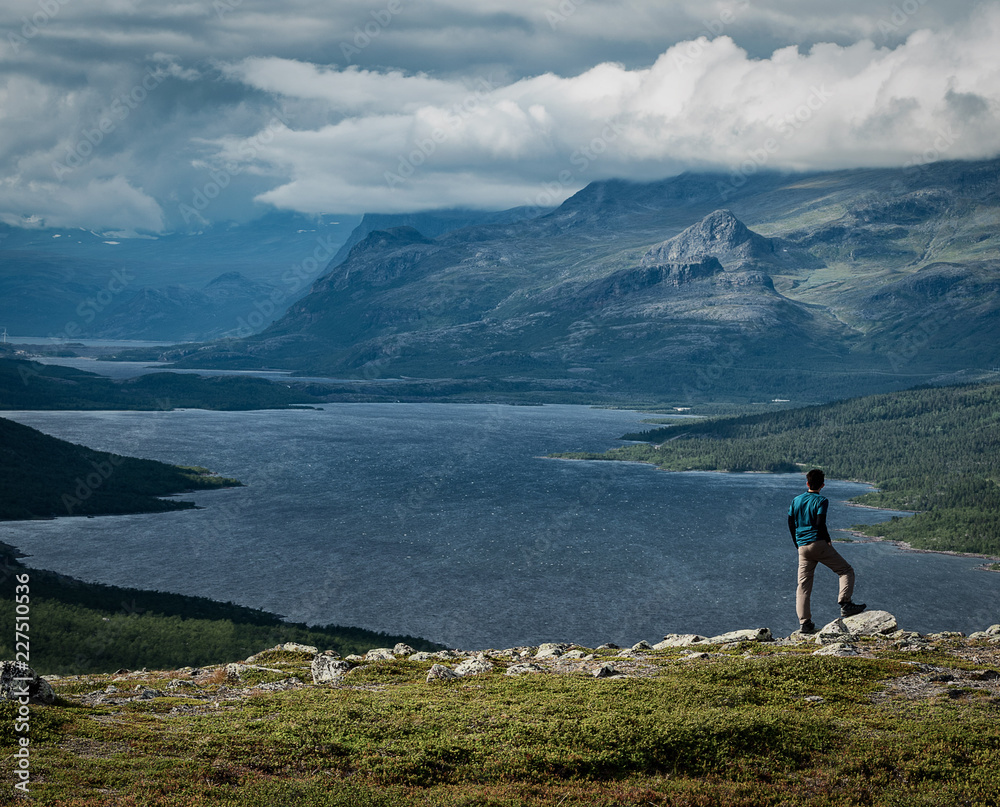Hiker in kungsleden Hiker in kungsleden