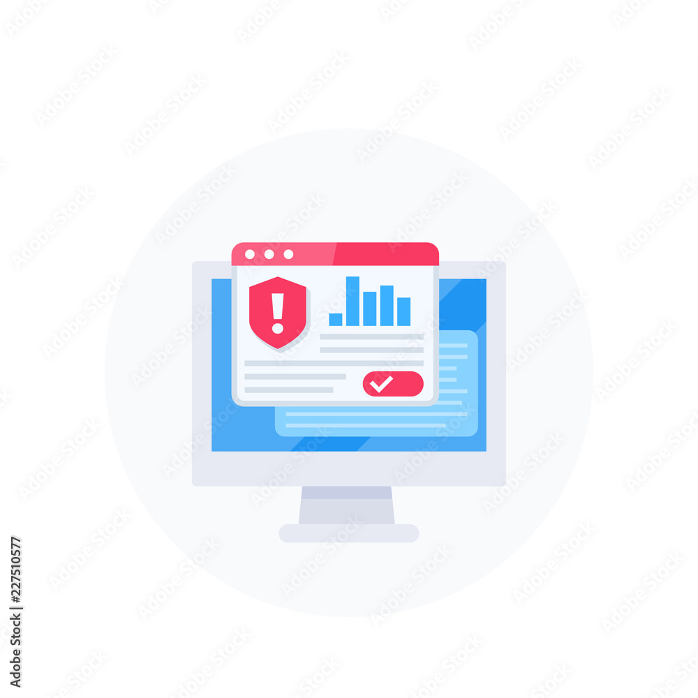 security notification, warning, vector security notification, warning, vector