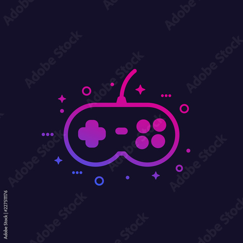 games, gamepad vector icon
