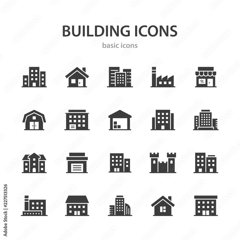 Building icons.