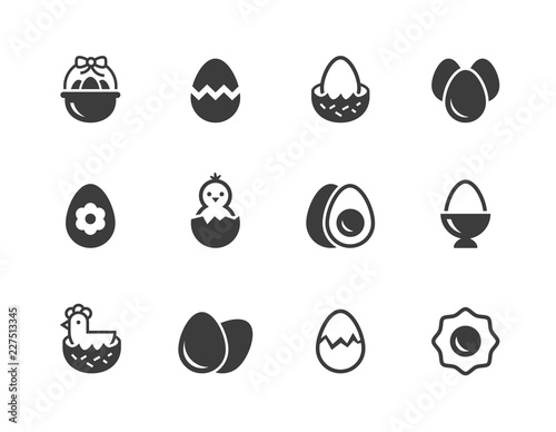 Eggs icons.