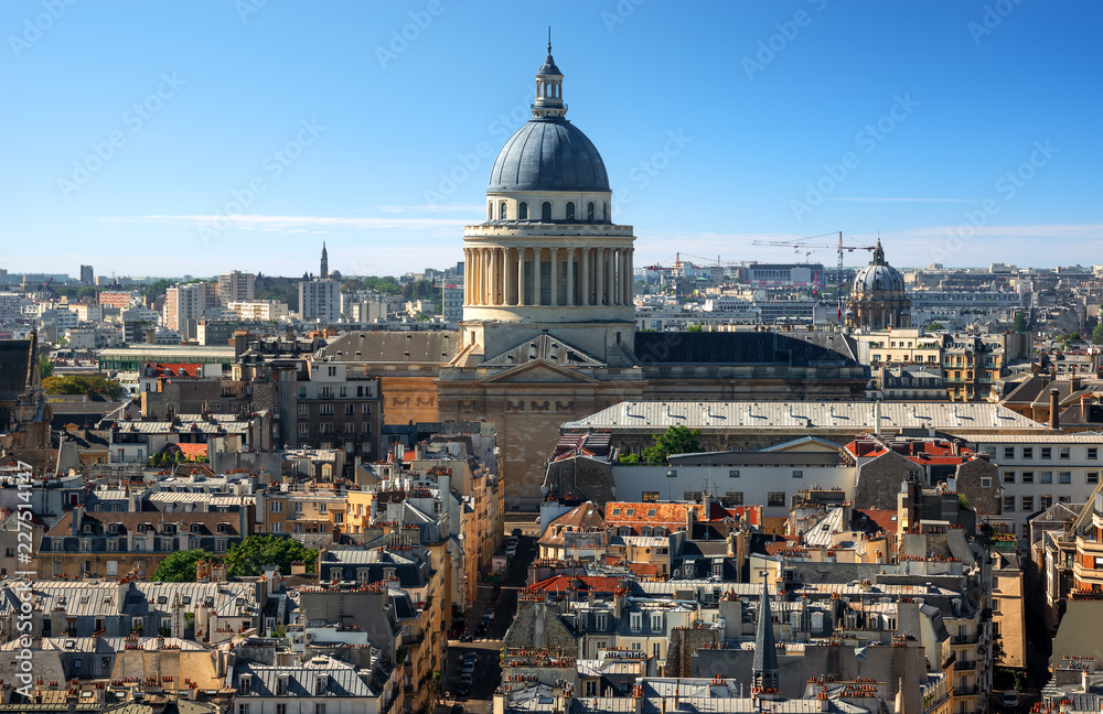 Pantheon in Paris from above