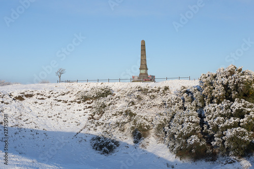 Werneth Low War Memorial in Winter photo