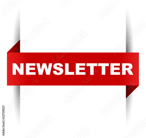 red vector banner newsletter