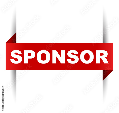 red vector banner sponsor