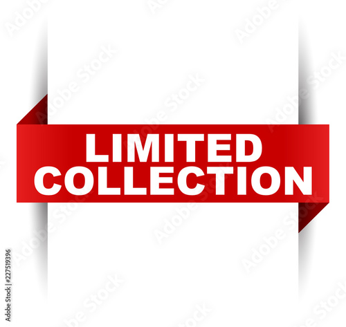 red vector banner limited colection