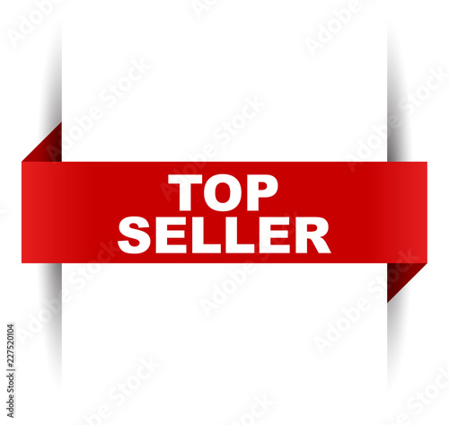 red vector banner top seller