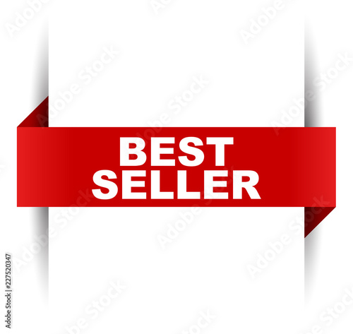 red vector banner best seller