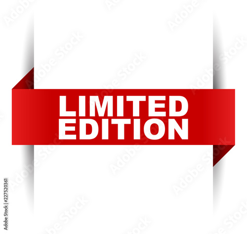 red vector banner limited edition