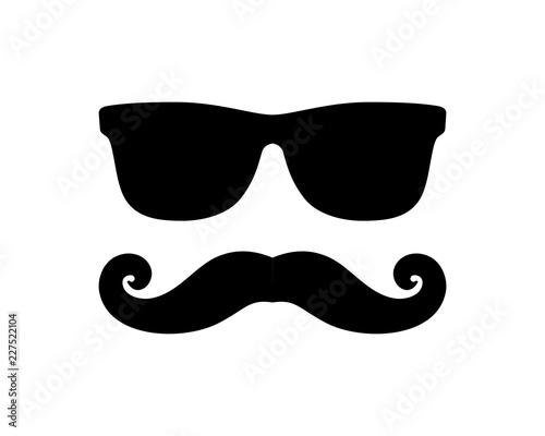 Vector Black Glasses and Mustache Sign Symbol Icon Logo Design Inspiration  Stock-vektor | Adobe Stock