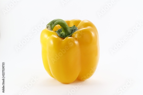 yellow pepper. Fresh paprika isolated on white. 