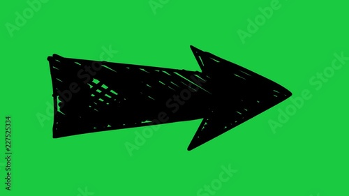 Frame by frame hand drawn arrow animation