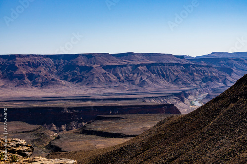 landscape view fishriver namibia desert canyon