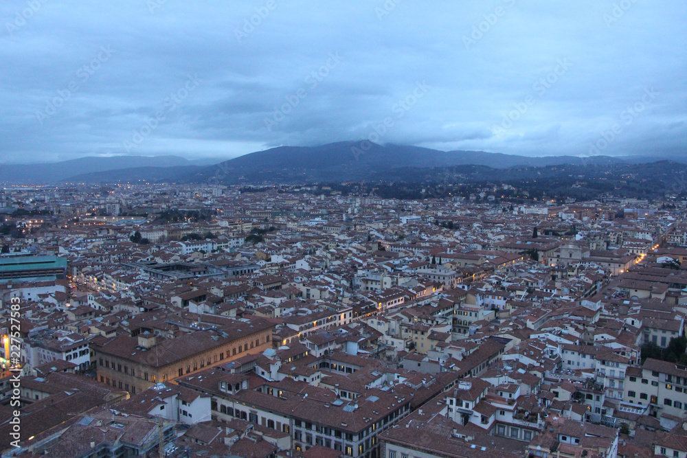 Florence and cloudy sky