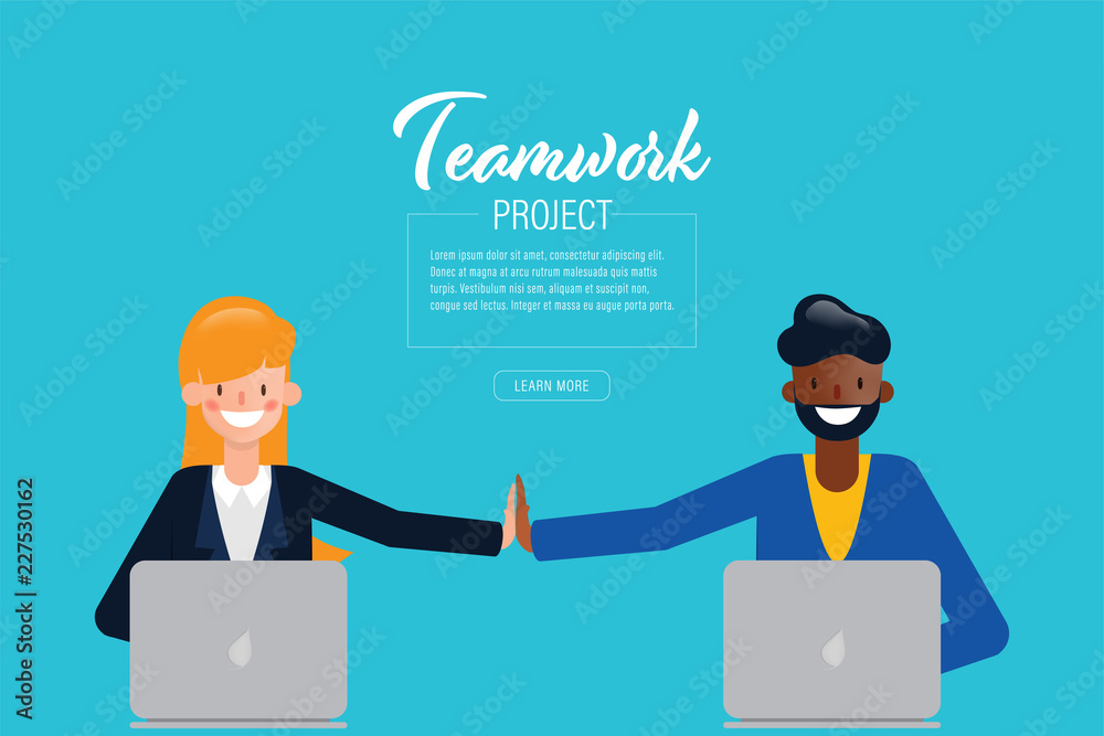 Teamwork people co working successful business. Teamwork people co working successful business.