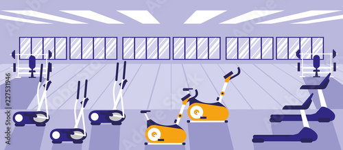 sport gym scene isolated icon
