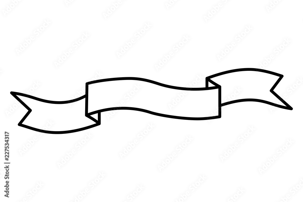 beautiful ribbon isolated icon
