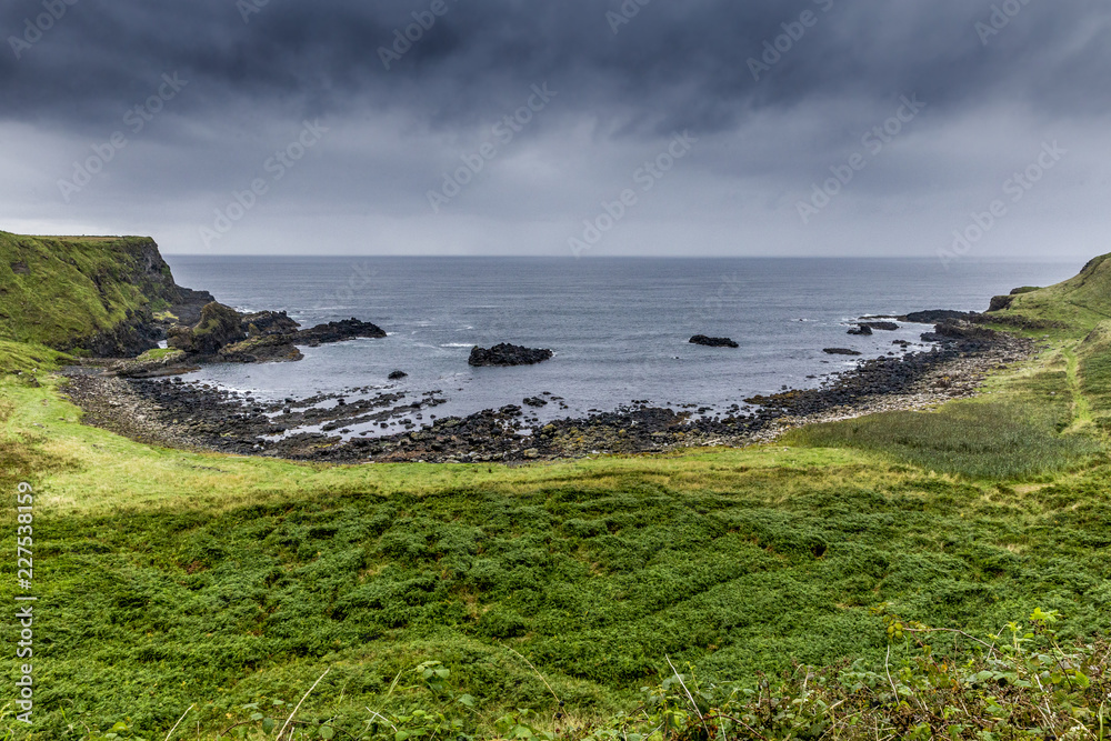 View of the coastline in Northern Ireland