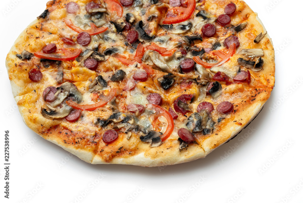 pizza on white background pizza on white background