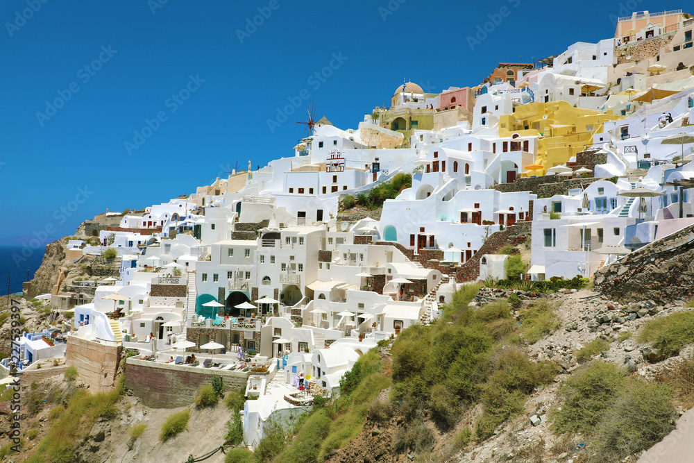 Fabulous picturesque village of Oia in Santorini island, Greece