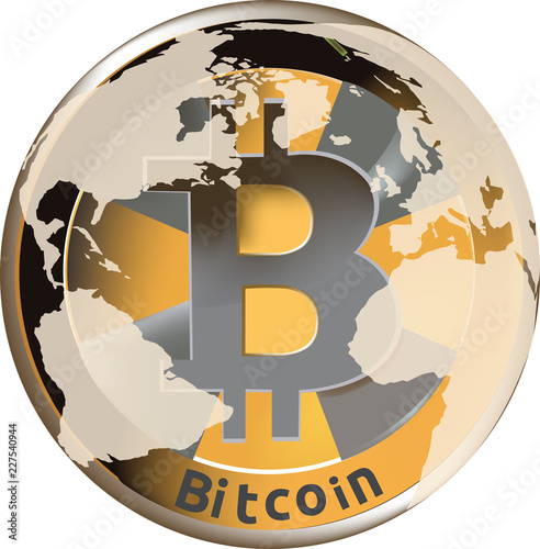 bitcoin inserito nella terra trasparente