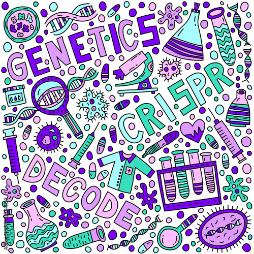 Genetic doodle illustration