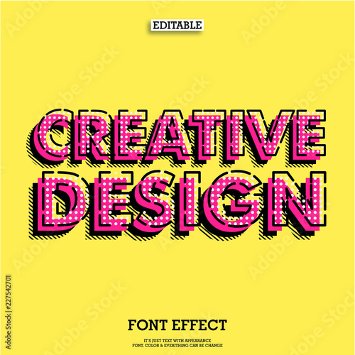 creative text poster tittle design