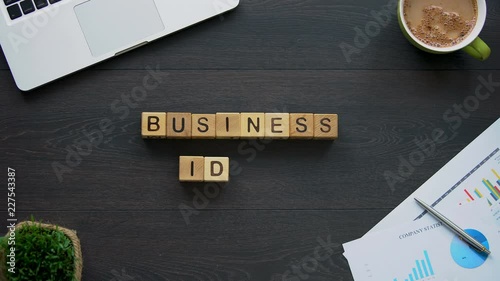 Wallpaper Mural Business ideas phrase made of cubes, company development, expansion of service Torontodigital.ca