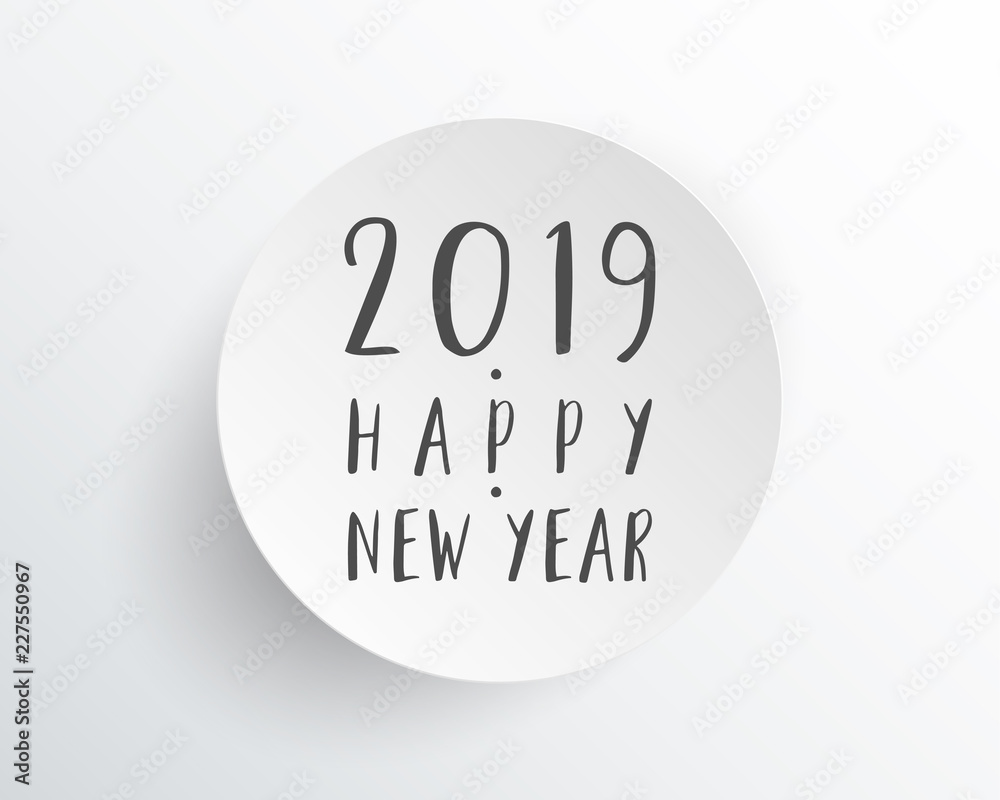Happy new 2019 year. Greetings card. Colorful design. Vector illustration. Happy new 2019 year. Greetings card. Colorful design. Vector illustration.