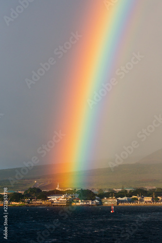 Rainbow over Lahina, Maui, Hawaii photo