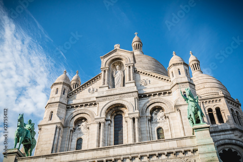 architectural detail of the Basilica of the Sacred Heart of Paris