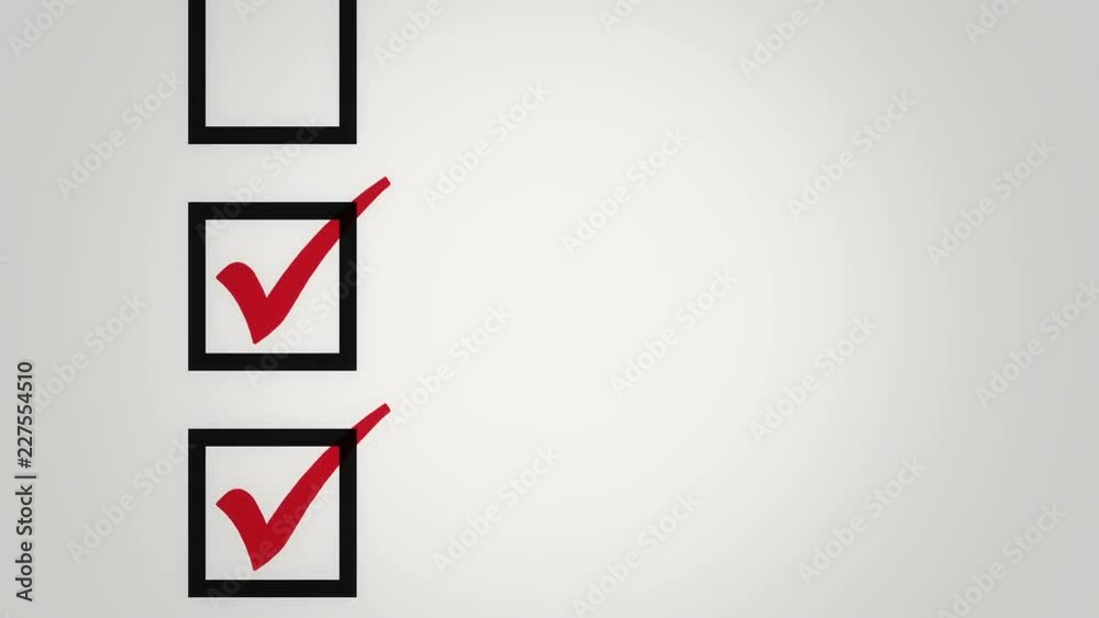 Animation marker drawing a tick in the box for voting on paper. Animation of seamless loop. Animation marker drawing a tick in the box for voting on paper. Animation of seamless loop.