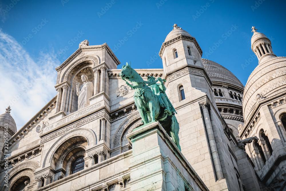architectural detail of the Basilica of the Sacred Heart of Paris