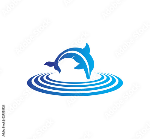 dolphin smart animal vector logo design inspiration