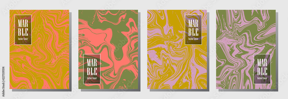 Marble journal layouts set. Graphic design for binder template, corporate flyers. Annual report cover liquid layouts set. Flyer, brochure mockup, report, journal, binder vectors, title place. Marble journal layouts set. Graphic design for binder template, corporate flyers. Annual report cover liquid layouts set. Flyer, brochure mockup, report, journal, binder vectors, title place.
