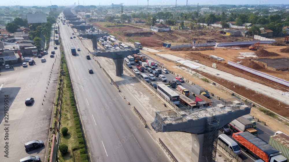 Jakarta-Cikampek elevated toll road project Stock Photo | Adobe Stock