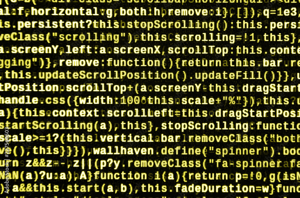 Big data and Internet of things trend. IT specialist workplace. Website ...