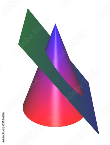 фотографія Conic Sections: Ellipse, Large Eccentricity without Grid