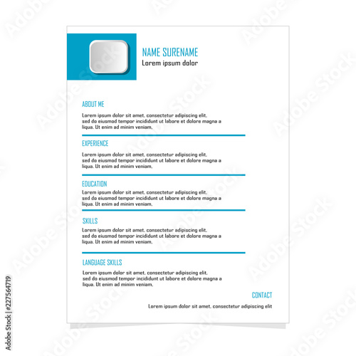 Creative cv resume template design vector