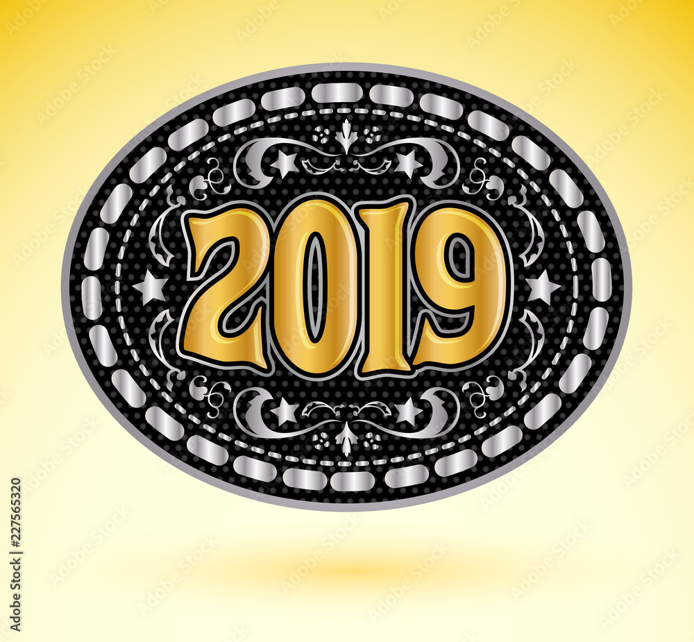 2019 western cowboy belt buckle vector illustration 2019 western cowboy belt buckle vector illustration
