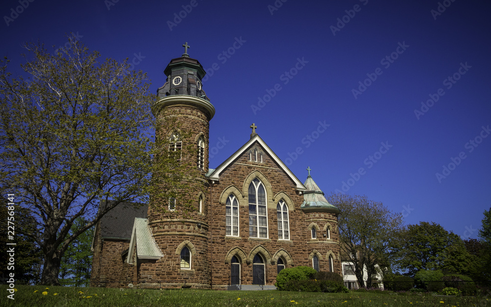 An old church on the road in Prince Edward Island, Canada