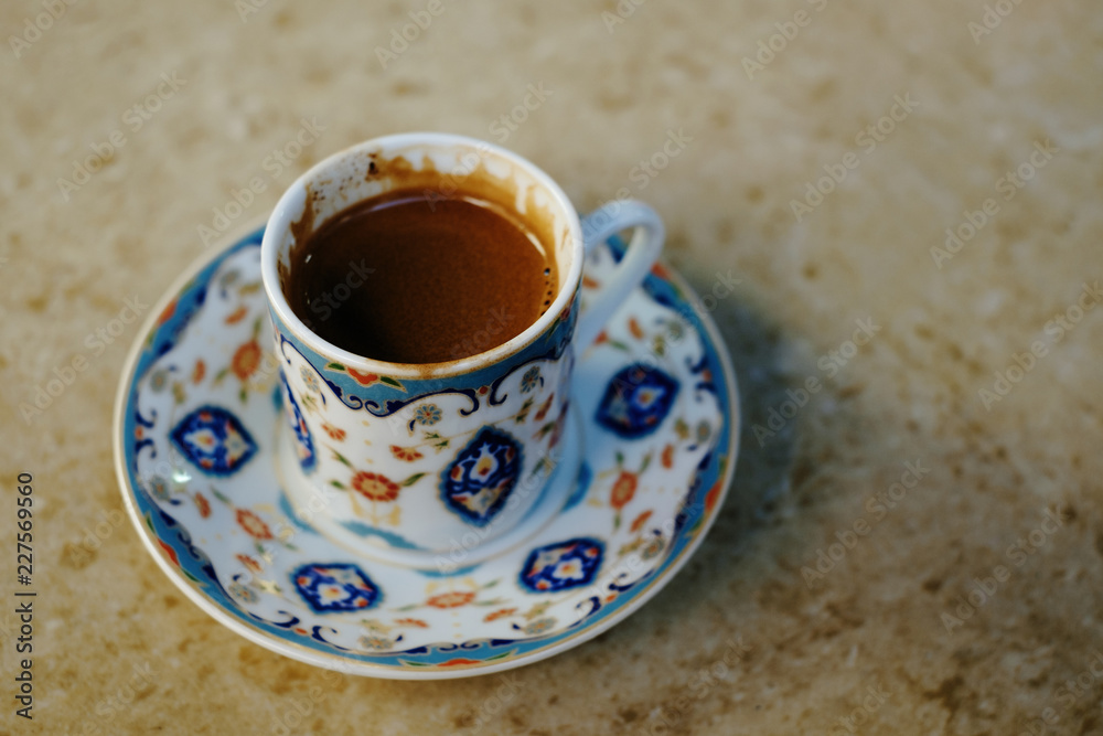 Sip of Turkish coffee